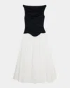Simkhai Cersei Midi Dress In Black/white In White Black Multi