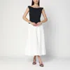Shop Simkhai Cersei Midi Dress In Black/white In Multicolor