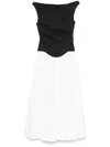 Simkhai Cersei Midi Dress In Black/white In Weiss