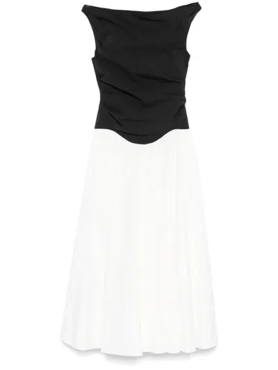 Simkhai Cersei Midi Dress In Black/white In Multicolor