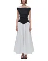 Simkhai Cersei Midi Dress In Black/white In White Black