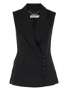 Simkhai Chain-trimmed Button-fastening Waistcoat In Black