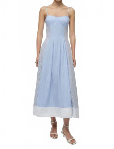 Simkhai Women's Chamberlain Cotton Midi Dress In Periwinkle Multi Stripe In Blue