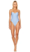 Simkhai Demi Bustier One-piece Swimsuit In Pacific