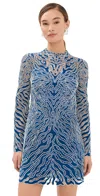 Simkhai Charis Mini Dress Marine Multi In Marine Multi