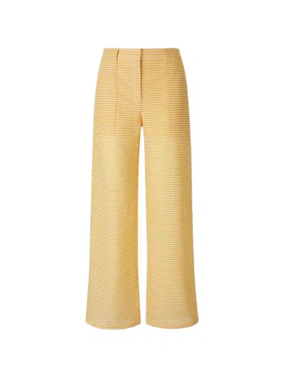 Simkhai Checkered Straight-leg Trousers In Yellow