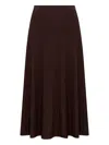 Simkhai Chiara Pleated Midi Skirt In Brown