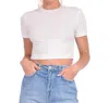 Simkhai Cinta Cropped Top In White In White