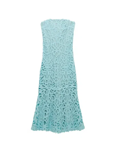 Simkhai Clairis Guipure-lace Bustier Fitted Midi Dress In Multi