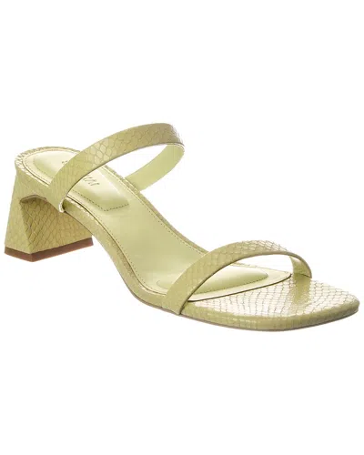 Simkhai Clara Debossed Leather Sandal In Green