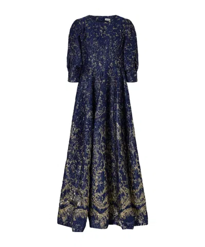 Simkhai Claravelle Floral-jacquard Gown In Multi