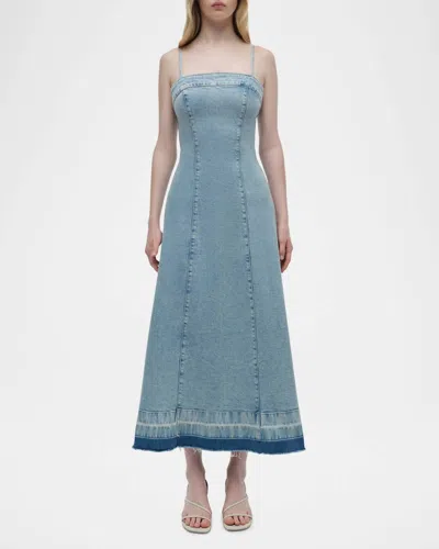 Simkhai Clarissa Denim Midi Dress In Del Mar