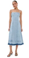 Simkhai Clarissa Denim Midi Dress In Del Mar In Del Mar