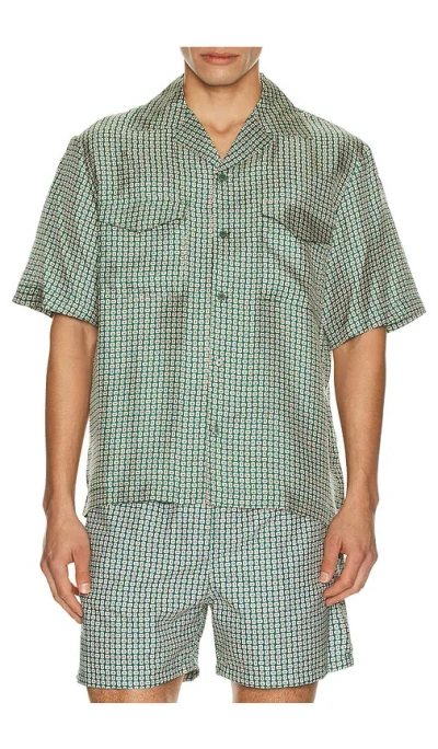 SIMKHAI CLARKE PRINTED SILK SHIRT