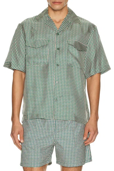 Simkhai Clarke Printed Silk Shirt In Multi