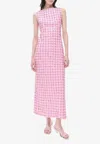 Simkhai Claudia Sleeveless Embellished Midi Dress In Pink