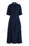 Simkhai Deanna Shirt Dress In Midnight Blue