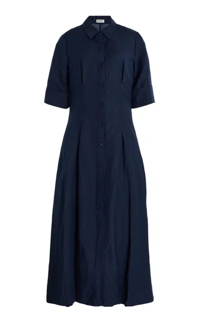 Simkhai Claudine Linen-blend Midi Shirt Dress