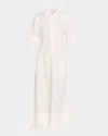 Simkhai Claudine Linen-blend Midi Shirtdress