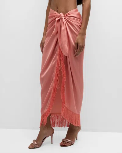 Simkhai Clemmy Sarong Coverup In Pink