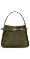 Simkhai Cleo Small Suede Bucket Bag Ivy In Green
