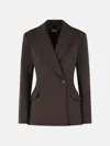 Simkhai 'clessidra' Chocolate Polyester Blend Blazer In Brown