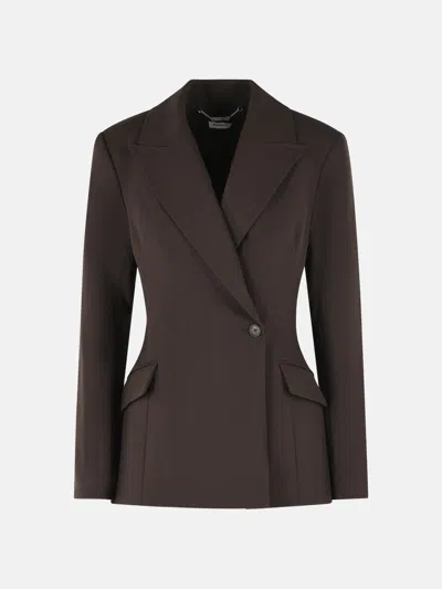 Simkhai 'clessidra' Chocolate Polyester Blend Blazer In Brown