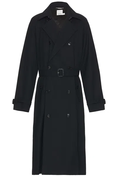 Simkhai Clive Wool-blend Trench Coat In Black