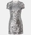Simkhai Clove Sequined Minidress In Silver