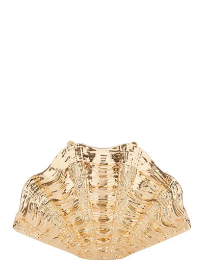 Simkhai Clutch Venus Metal Shell With Elegant Design In Metallic Aluminum For Women In Silver