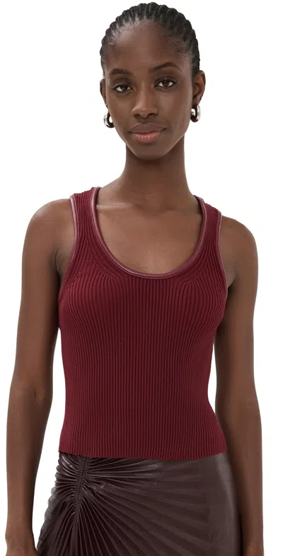 Simkhai Cobain Tank Top In Oxblood