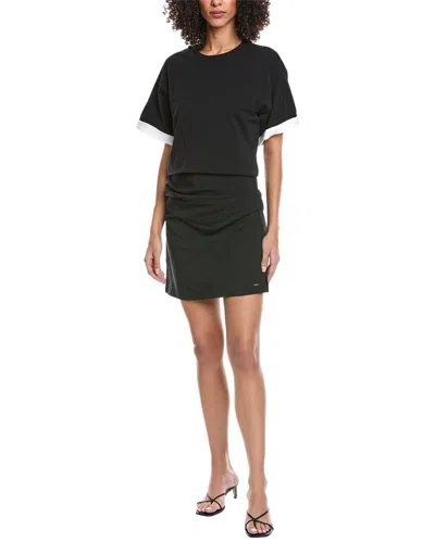 Simkhai Cody Cotton-blend Jersey Mini Dress In Black