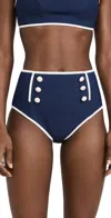 Simkhai Colby Sailor Front Bikini Bottoms Midnight In Midnight