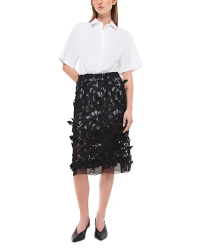 SIMKHAI COLETTE APPLIQUE MIDI COMBO DRESS