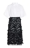 Simkhai Colette Floral Guipure Lace Midi Dress In White