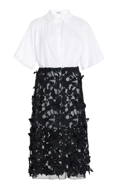 Simkhai Colette Floral Guipure Lace Midi Dress In White