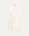 Simkhai Colette Floral Guipure Lace Midi Dress In White
