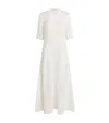 Simkhai Claudine Short Sleeve Shirt Midi Dress White In White