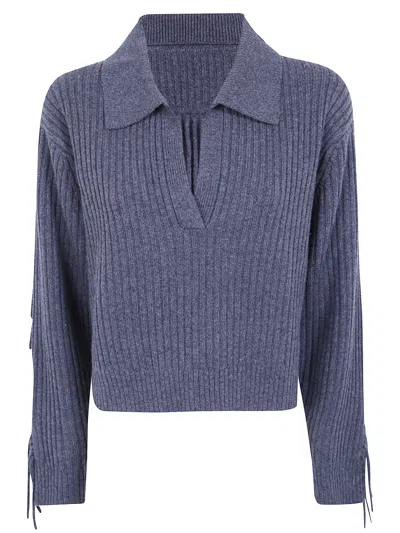 Simkhai Collared Sweater "natalia" In Blue