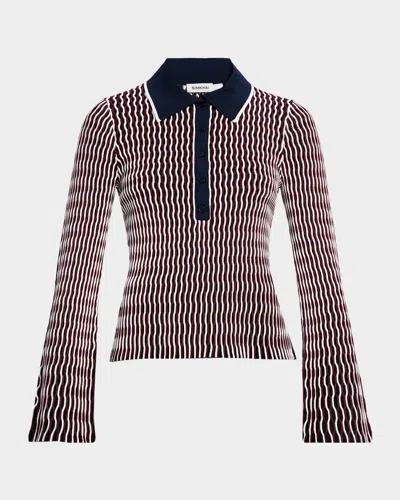 SIMKHAI COLLEEN LONG-SLEEVE POLO