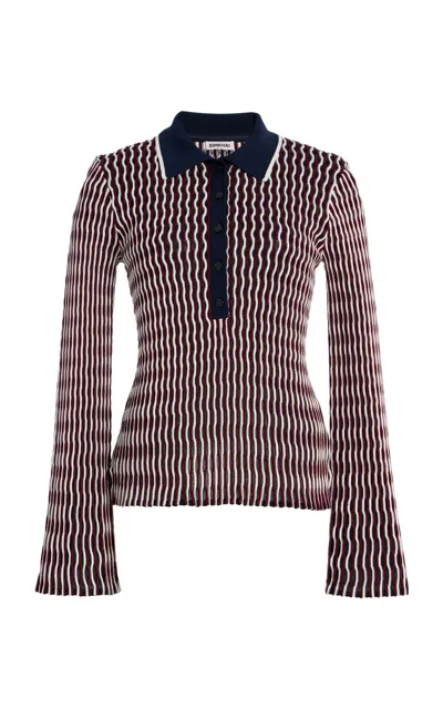 Simkhai Colleen Polo Top In Multi