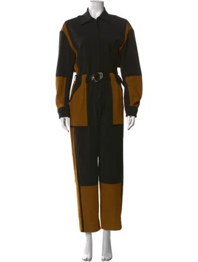 Pre-owned Simkhai Colorblock Pattern Jumpsuit In Black