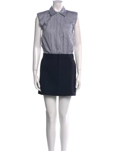 Pre-owned Simkhai Colorblock Pattern Mini Dress In Black