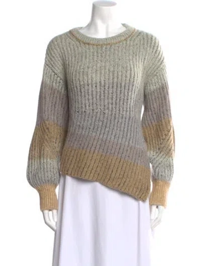 Pre-owned Simkhai Colorblock Pattern Scoop Neck Sweater In Neutral