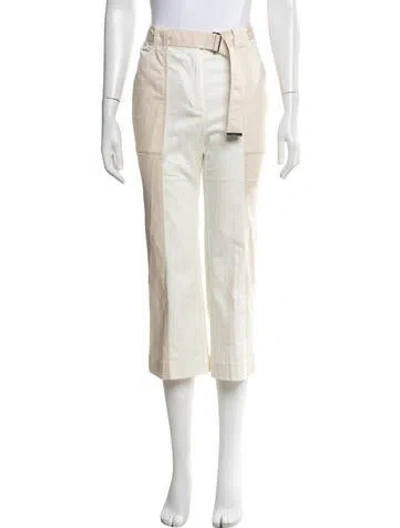 Pre-owned Simkhai Colorblock Pattern Straight Leg Pants In White