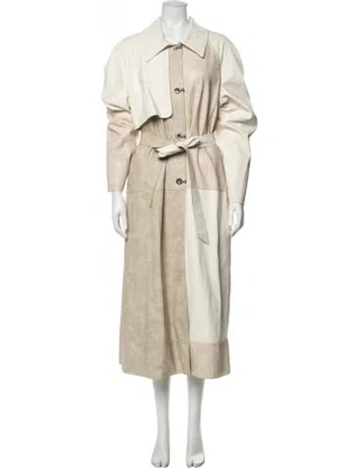 Pre-owned Simkhai Colorblock Pattern Trench Coat In Neutrals
