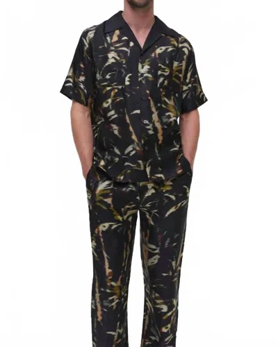 SIMKHAI CONNOR CAMP SHIRT IN WINDSWEPT PALM PRINT