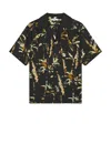 Simkhai Connor Regular Fit Palm Print Silk Camp Shirt In Windswept Palm Print
