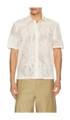 Simkhai Conrad Short Sleeve Shirt In White