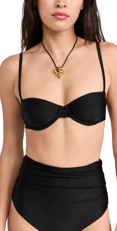 Simkhai Constantine Bustier Bikini Top Black